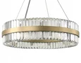 NEWPORT 10240 10241/60, Подвесной светильник, Brass Clear crystal D60*H15 cm G4 LED 24*4W