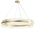 NEWPORT 10240 10241/80, Подвесной светильник, Brass Clear crystal D80*H15 cm G4 LED 32*4W