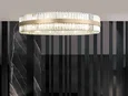 NEWPORT 10240 10241/80, Подвесной светильник, Brass Clear crystal D80*H15 cm G4 LED 32*4W