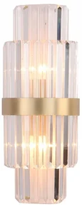 NEWPORT 10240 10244/A , Бра, Brass Clear crystal L22*H55*Sp12 cm E14 2*60W