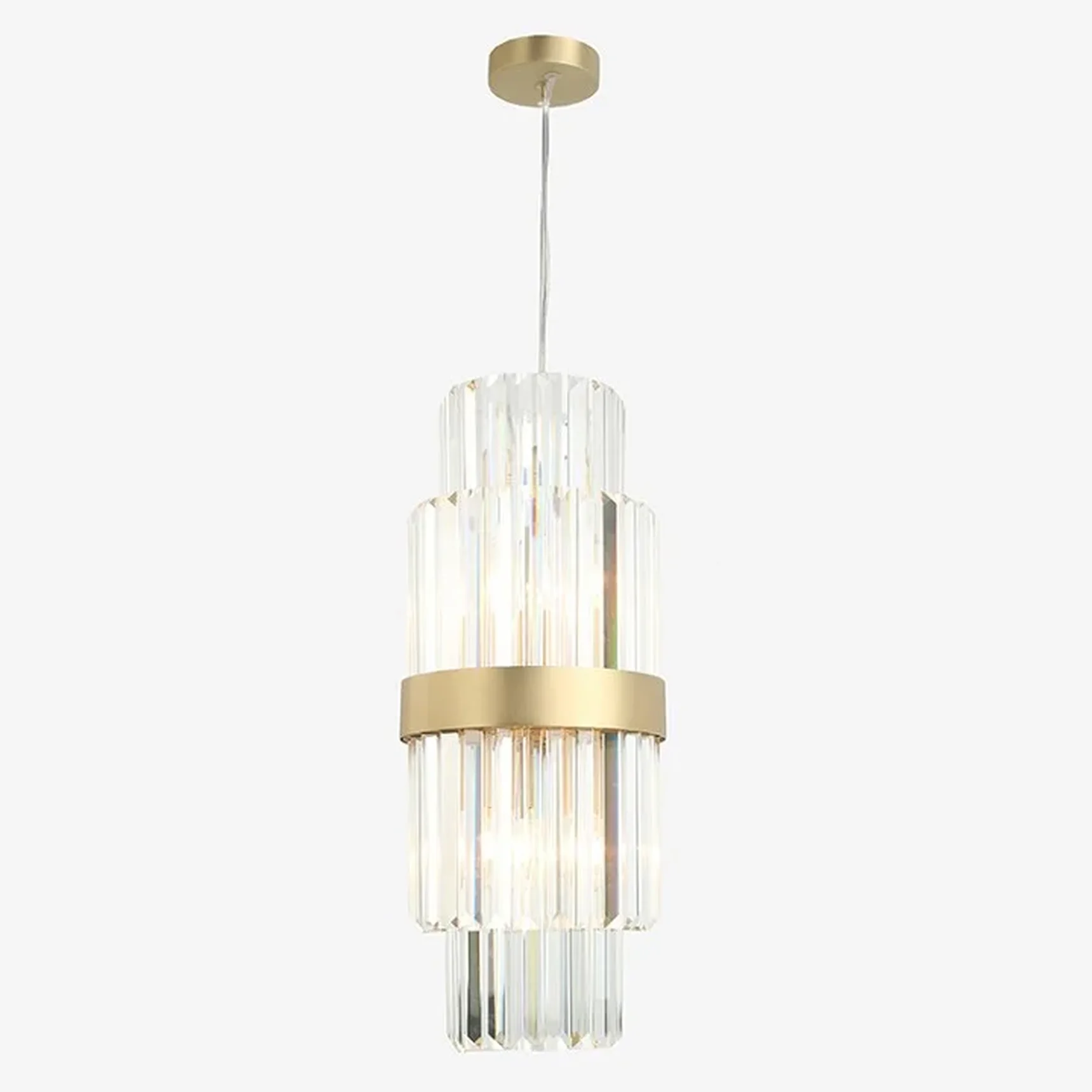 NEWPORT 10240 10244/S, Подвесной светильник, Brass Clear crystal D25*H55 cm E14 4*60W
