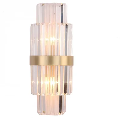 NEWPORT 10240 10244 S/A , Бра, Brass Clear crystal L15*H45*Sp9 cm E14 2*60W