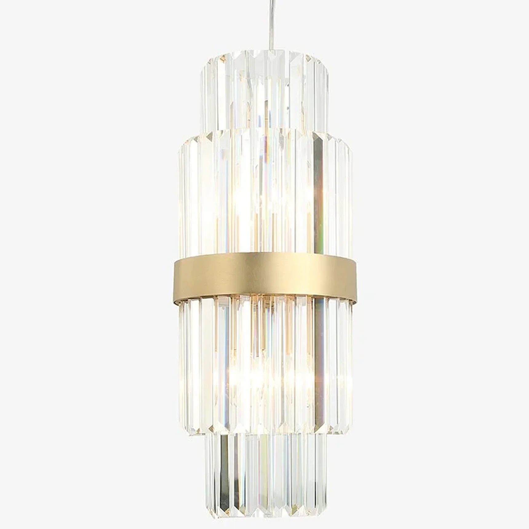 NEWPORT 10240 10244/S, Подвесной светильник, Brass Clear crystal D25*H55 cm E14 4*60W