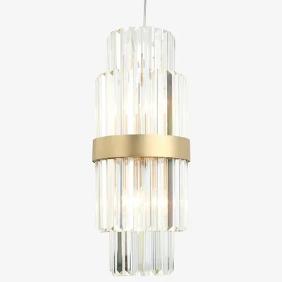 NEWPORT 10240 10244/S, Подвесной светильник, Brass Clear crystal D25*H55 cm E14 4*60W