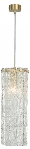 NEWPORT 10820 10821/S small, Подвесной светильник, Matt brass Clear crystal D12*H35/250 cm E14 1*60