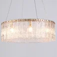 NEWPORT 10820 10826+2/S brass, Подвесной светильник, Matt Brass Clear crystal D60*H19,5 cm E14 8*60W