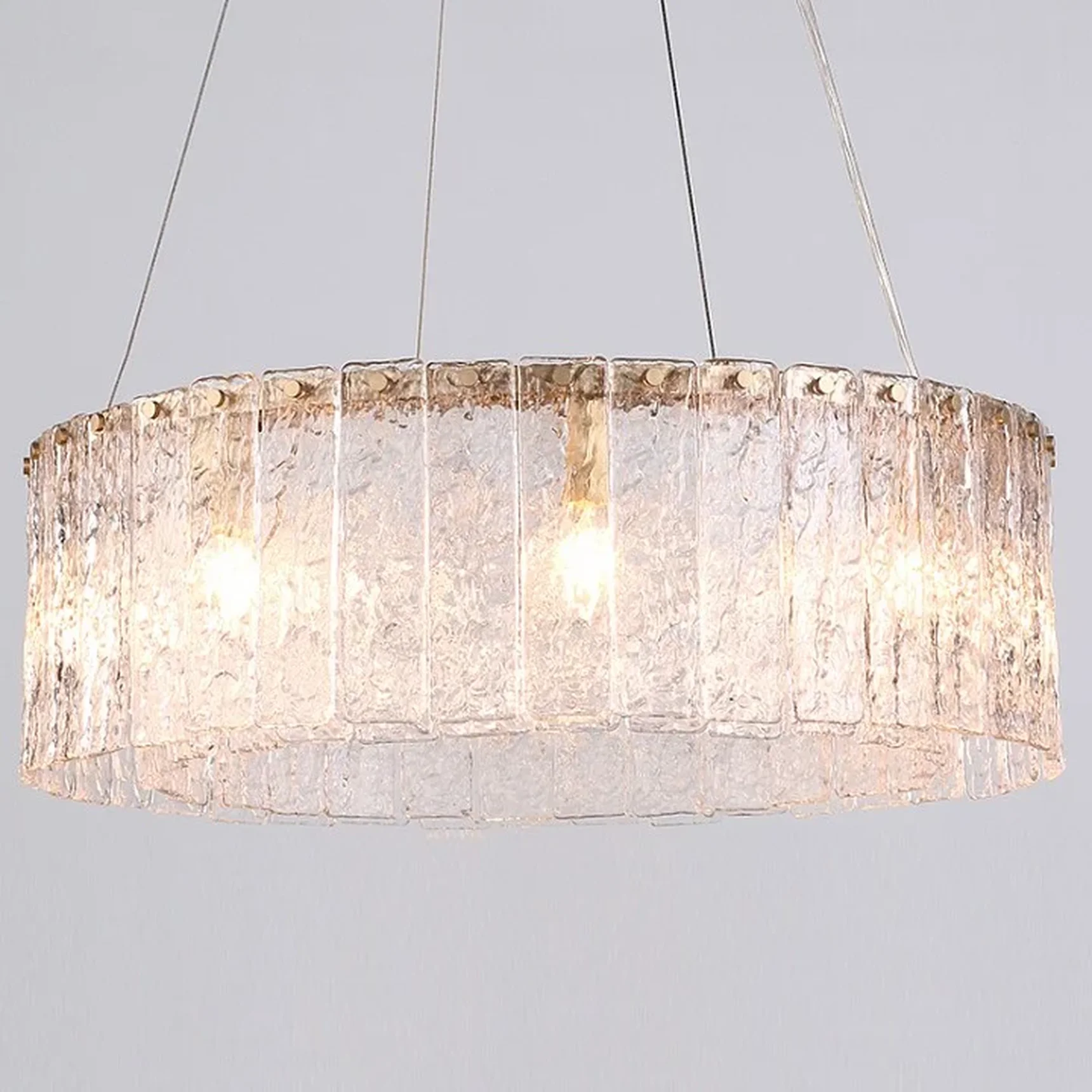NEWPORT 10820 10826+2/S brass, Подвесной светильник, Matt Brass Clear crystal D60*H19,5 cm E14 8*60W