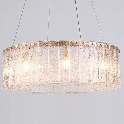 NEWPORT 10820 10826+2/S brass, Подвесной светильник, Matt Brass Clear crystal D60*H19,5 cm E14 8*60W