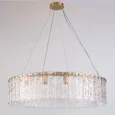 NEWPORT 10820 10826+4/S brass, Подвесной светильник, Matt Brass Clear crystal D80*H19,5cm E14 10*60W