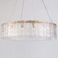NEWPORT 10820 10826+4/S brass, Подвесной светильник, Matt Brass Clear crystal D80*H19,5cm E14 10*60W