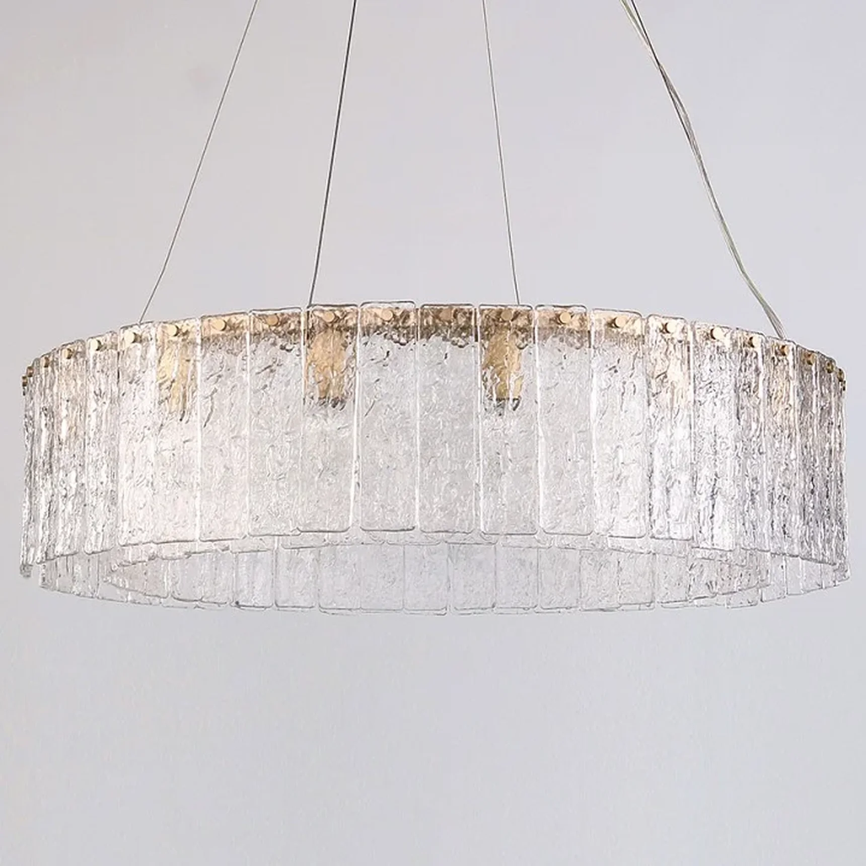 NEWPORT 10820 10826+4/S brass, Подвесной светильник, Matt Brass Clear crystal D80*H19,5cm E14 10*60W