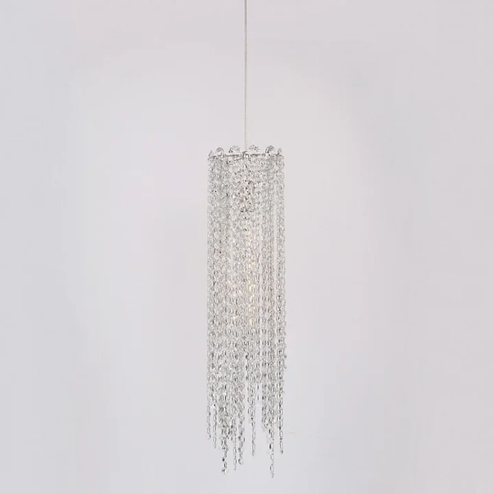 NEWPORT 10900 10902/S, Подвесной светильник, Chrome Clear crystal D15*H62 cm E14 1*60W шнур 2,5 m