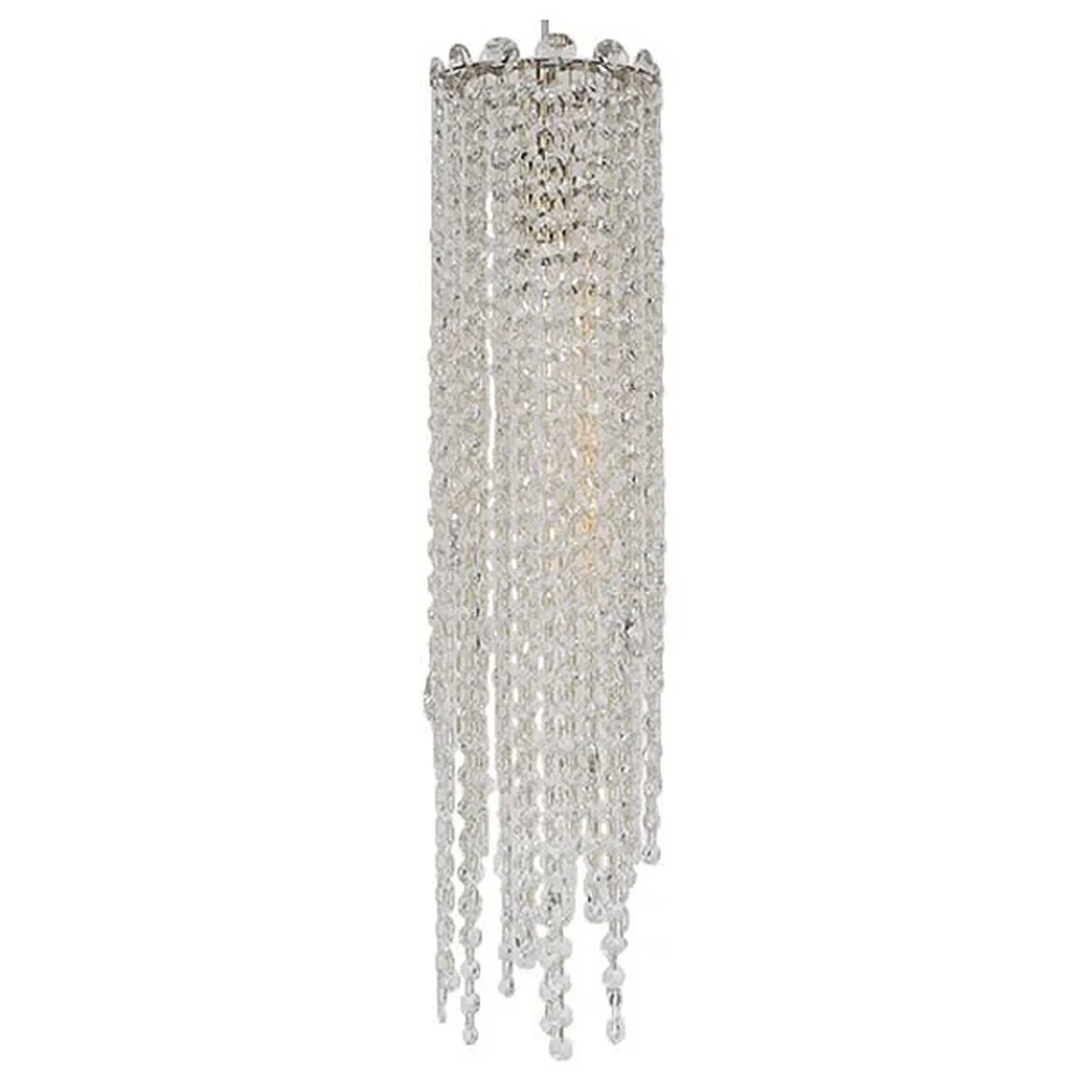 NEWPORT 10900 10902/S, Подвесной светильник, Chrome Clear crystal D15*H62 cm E14 1*60W шнур 2,5 m