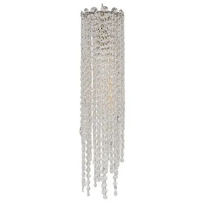 NEWPORT 10900 10902/S, Подвесной светильник, Chrome Clear crystal D15*H62 cm E14 1*60W шнур 2,5 m