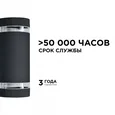 11-132 Светильник уличный, настенный, 2хMAX 35Вт, 2хGU10, ~230В/50Гц, IP54, 90х98х232мм, чёрный, алюминий, лампы в комплект не входят