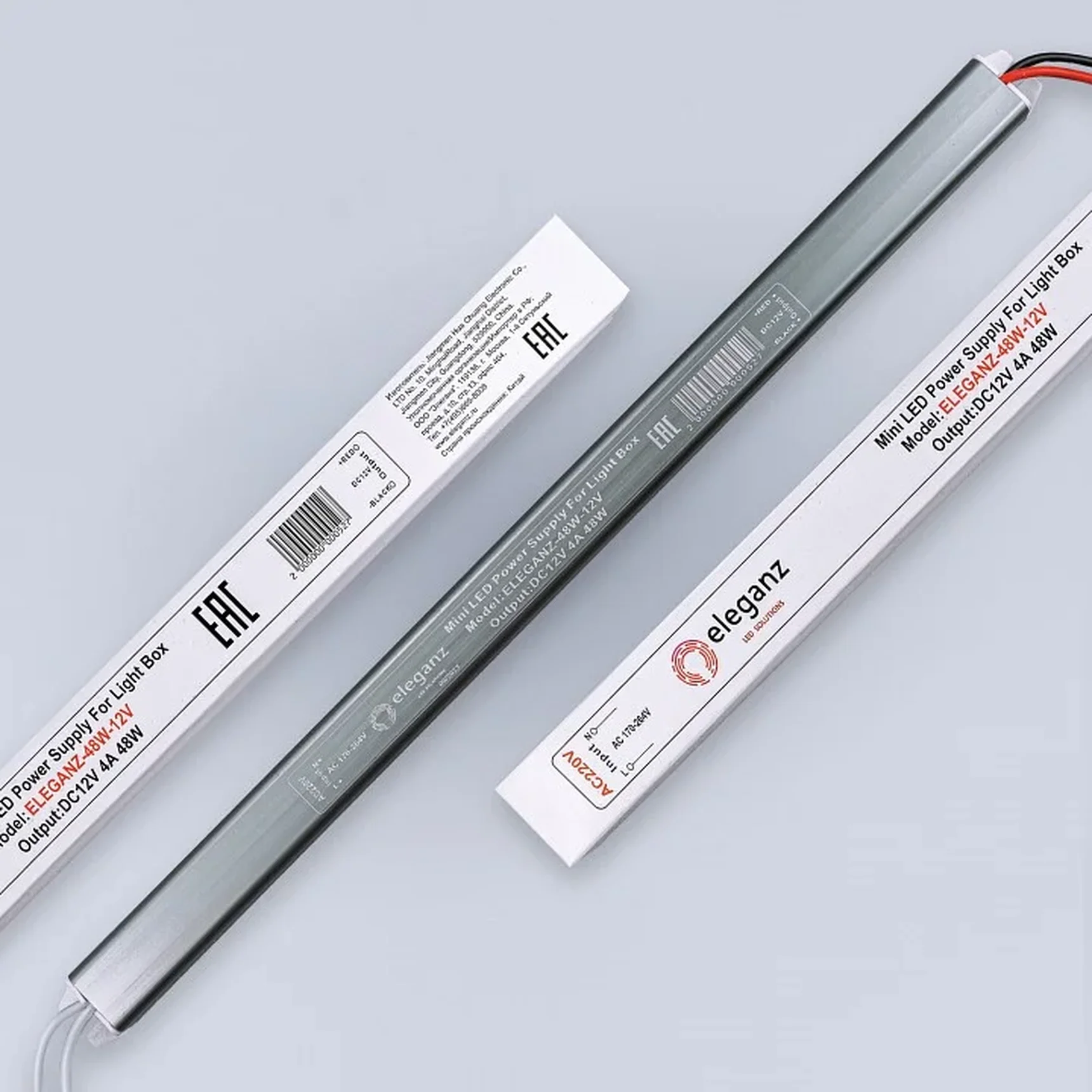12V Блок питания 48W КАРАНДАШ негерм. узкий IP20
