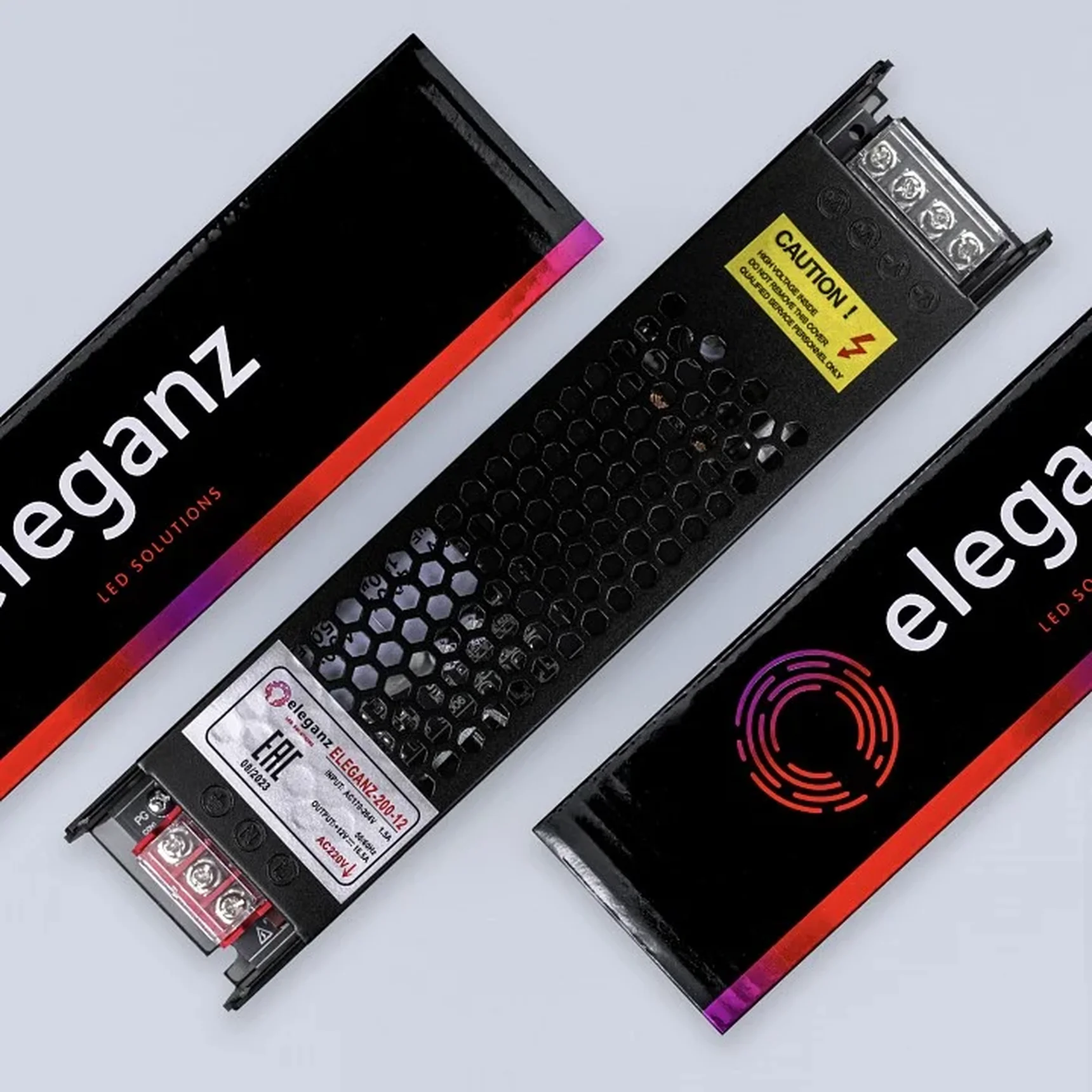 12V Блок питания 200W негерм. СВЕРХУЗКИЙ IP20