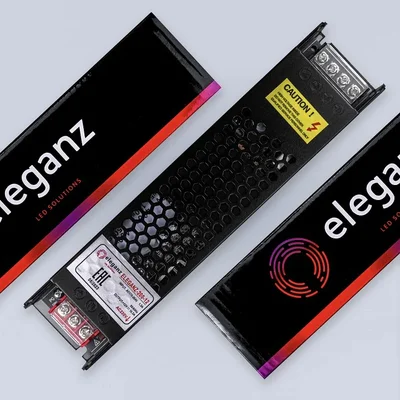 12V Блок питания 200W негерм. СВЕРХУЗКИЙ IP20