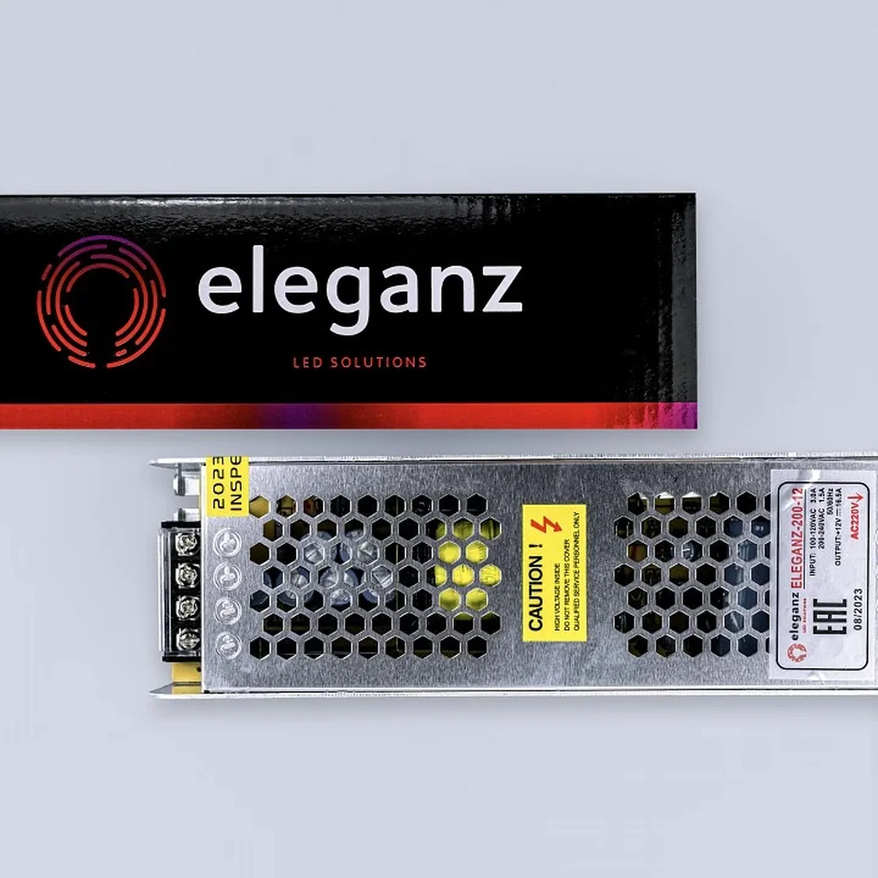 12V Блок питания 200W негерм. узкий IP20