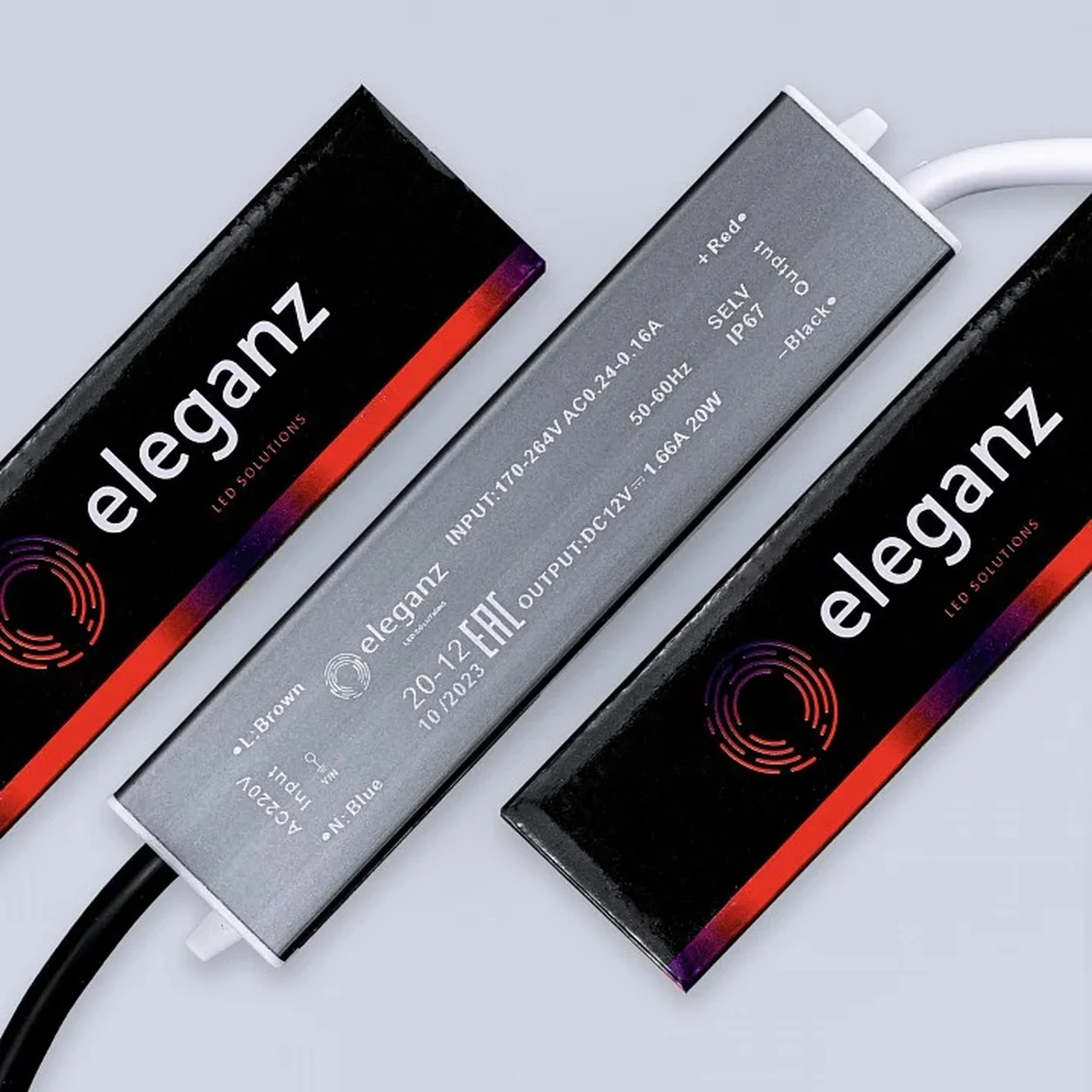 12V Блок питания 20W герм. IP67