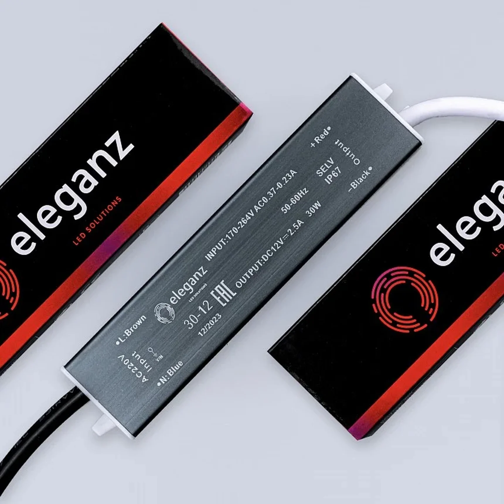 12V Блок питания 30W герм. IP67