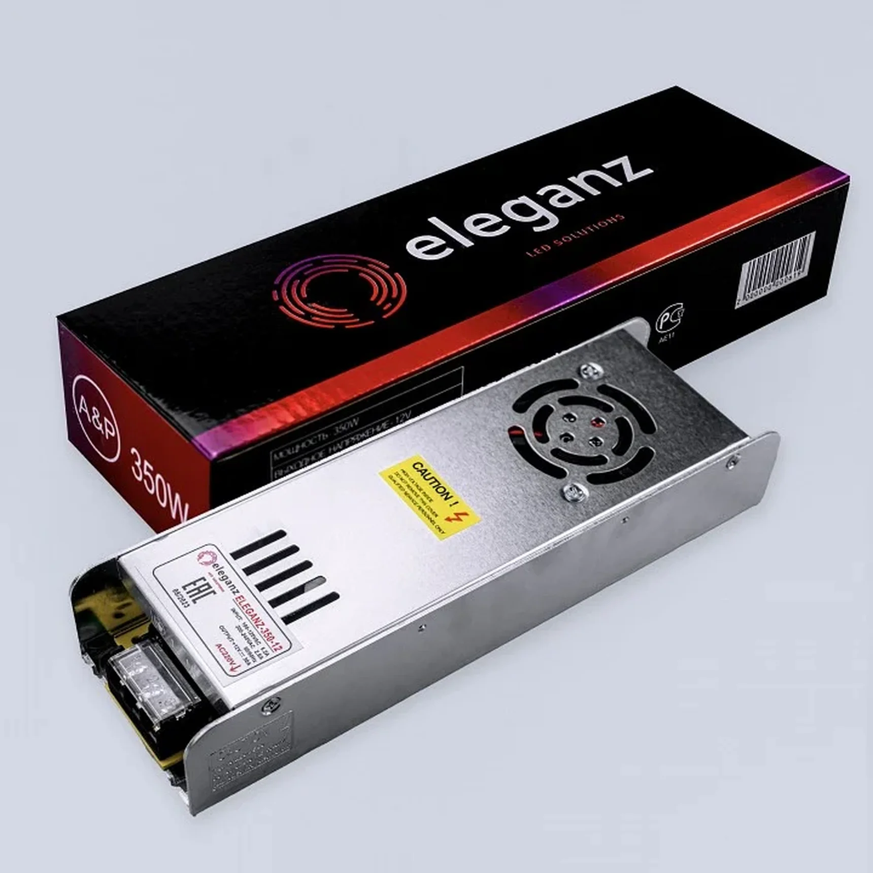 12V Блок питания 350W негерм. узкий IP20