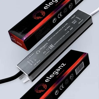12V Блок питания 40W герм. IP67