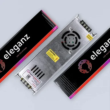 12V Блок питания 500W негерм. узкий IP20