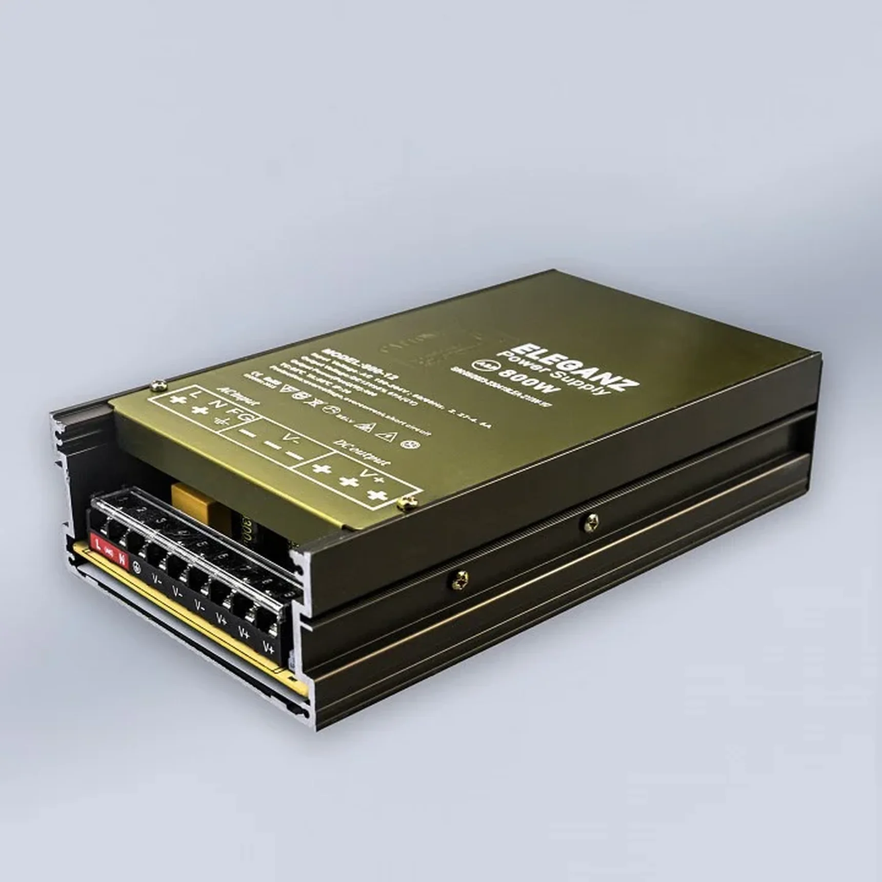 12V Блок питания 800W негерм. узкий IP20