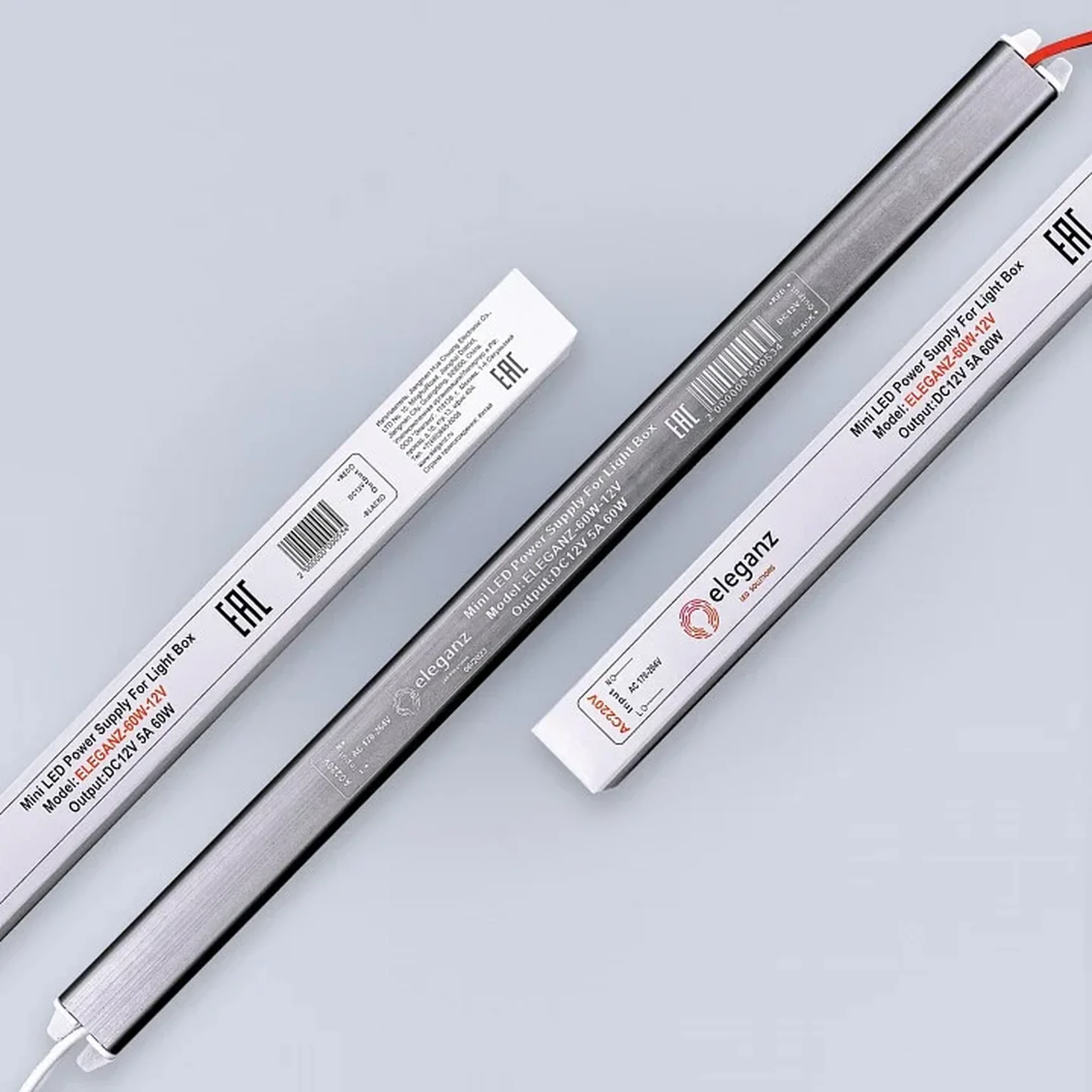 12V Блок питания 60W КАРАНДАШ негерм. узкий IP20
