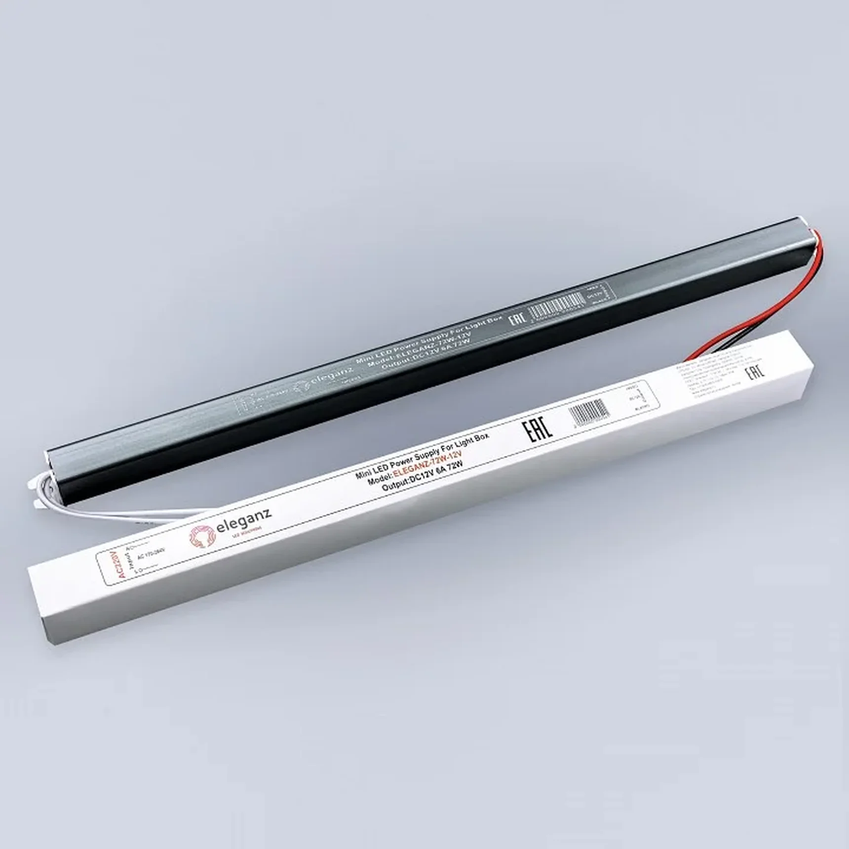 12V Блок питания 72W КАРАНДАШ негерм. узкий IP20