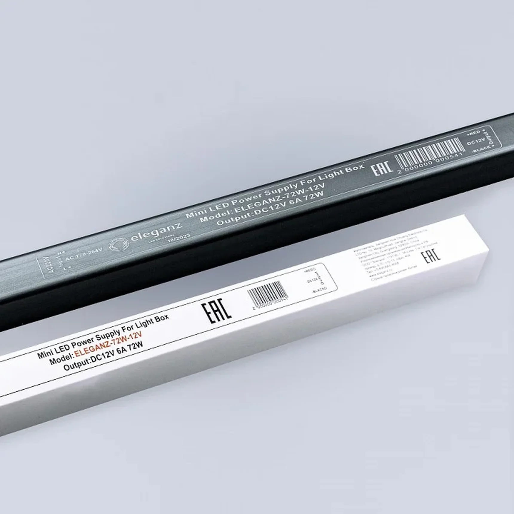 12V Блок питания 72W КАРАНДАШ негерм. узкий IP20
