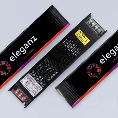 12V Блок питания 400W негерм. узкий IP44