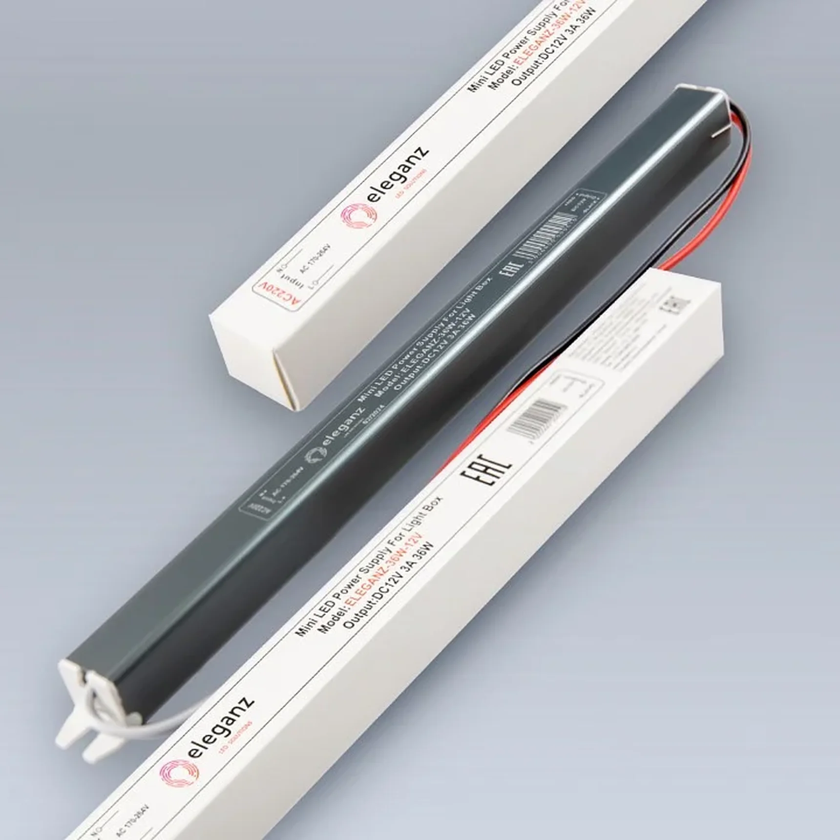 12V Блок питания 36W КАРАНДАШ негерм. узкий IP20