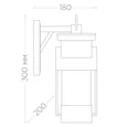 Светильник садово-парковый Feron PL530 на стену вниз 60W E27 230V, черный