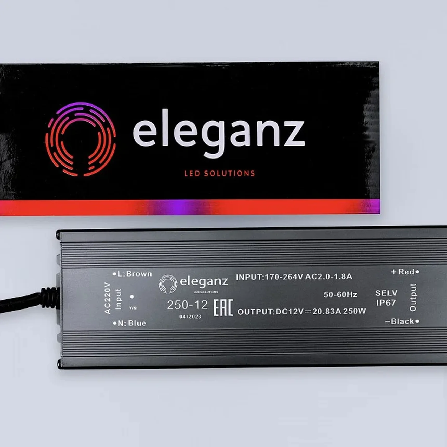 12V Блок питания 250W герм. IP67