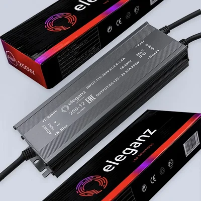 12V Блок питания 250W герм. IP67