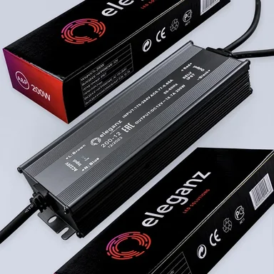 12V Блок питания 200W герм. IP67