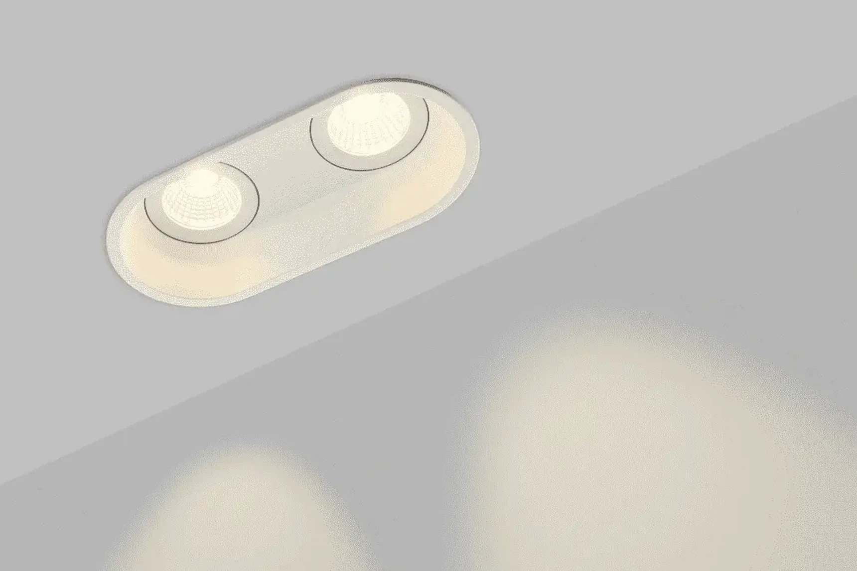 Корпус светильника потолочный встраиваемый наклонный, Белый, IP20, COMBO-50-WH