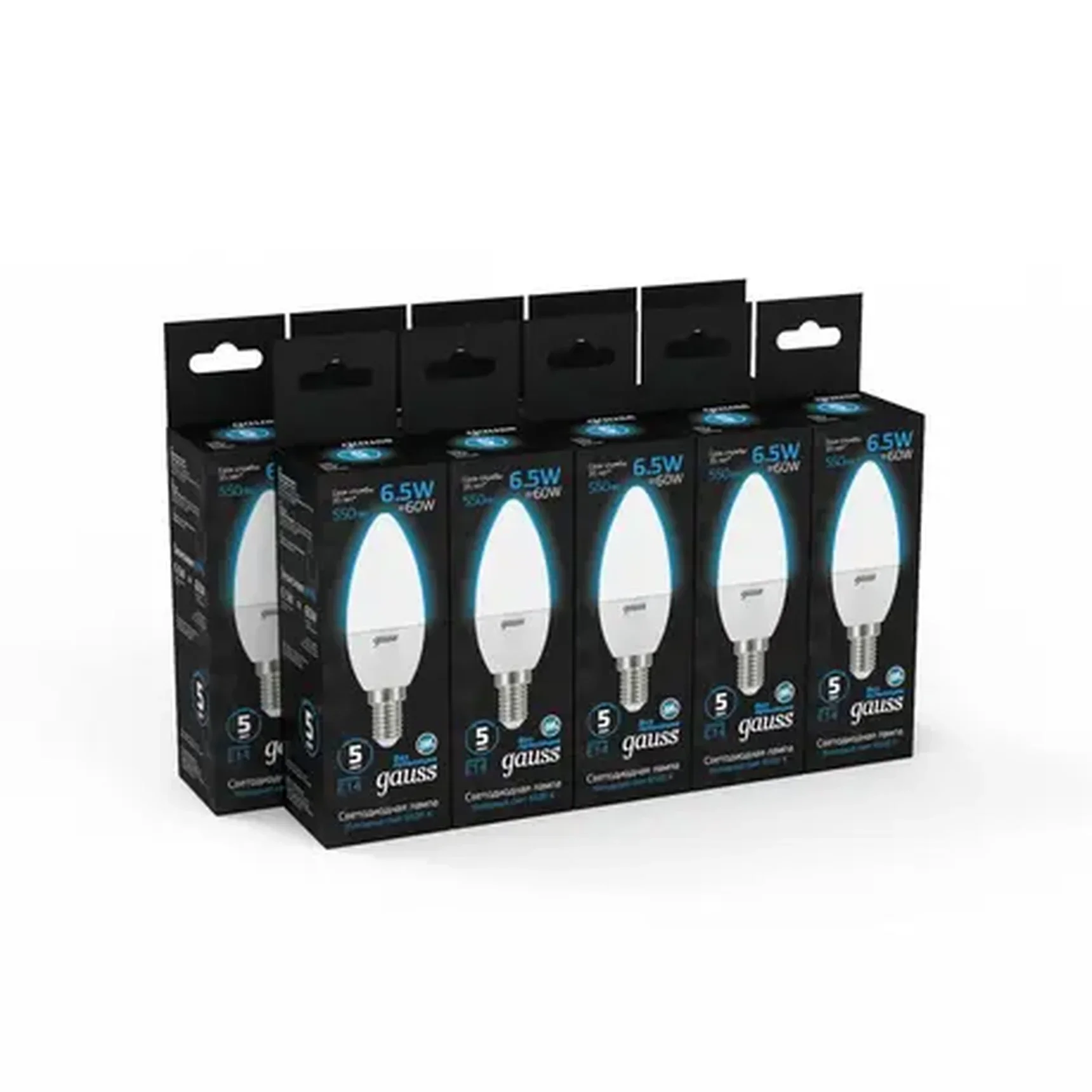 Лампа светодиодная Gauss E14 6.5W 6500K матовая 103101307