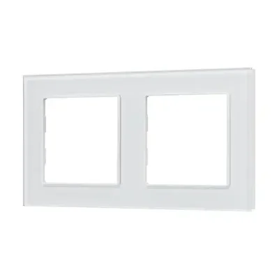 Рамка стеклянная FRM-GLARE-GS-2-WH (Arlight, -)