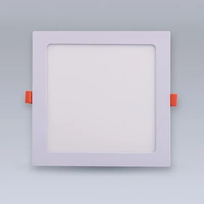 МЕТАЛЛ белый Квадрат 15W тёплая 3000К Светодиодная встраиваемая панель 220V
