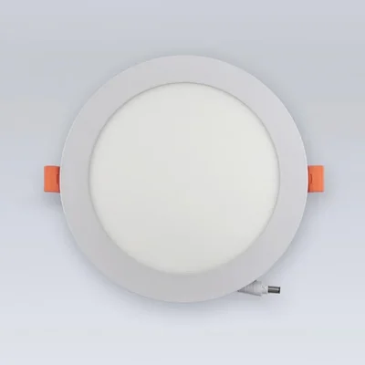 МЕТАЛЛ белый Круг 15W тёплая 3000К Светодиодная встраиваемая панель 220V