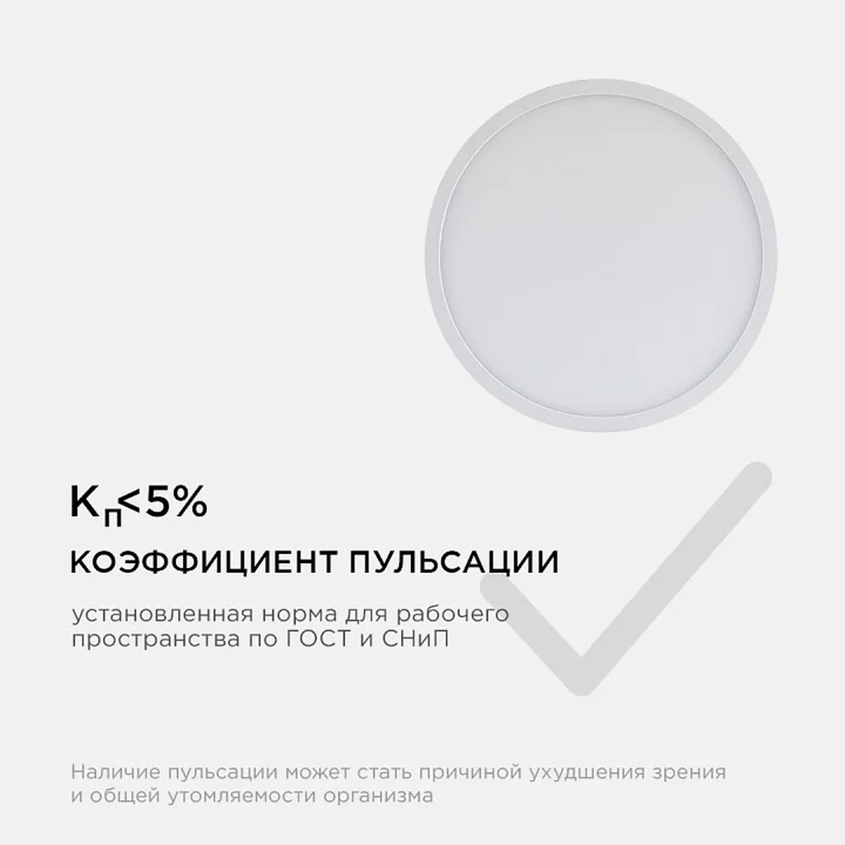 06-40 Светодиодная панель накладная круглая 220В, 18Вт, CRI:80Ra, 1440Лм, Ф 170 мм, алюминиевый корпус, изолированный драйвер, 4500К