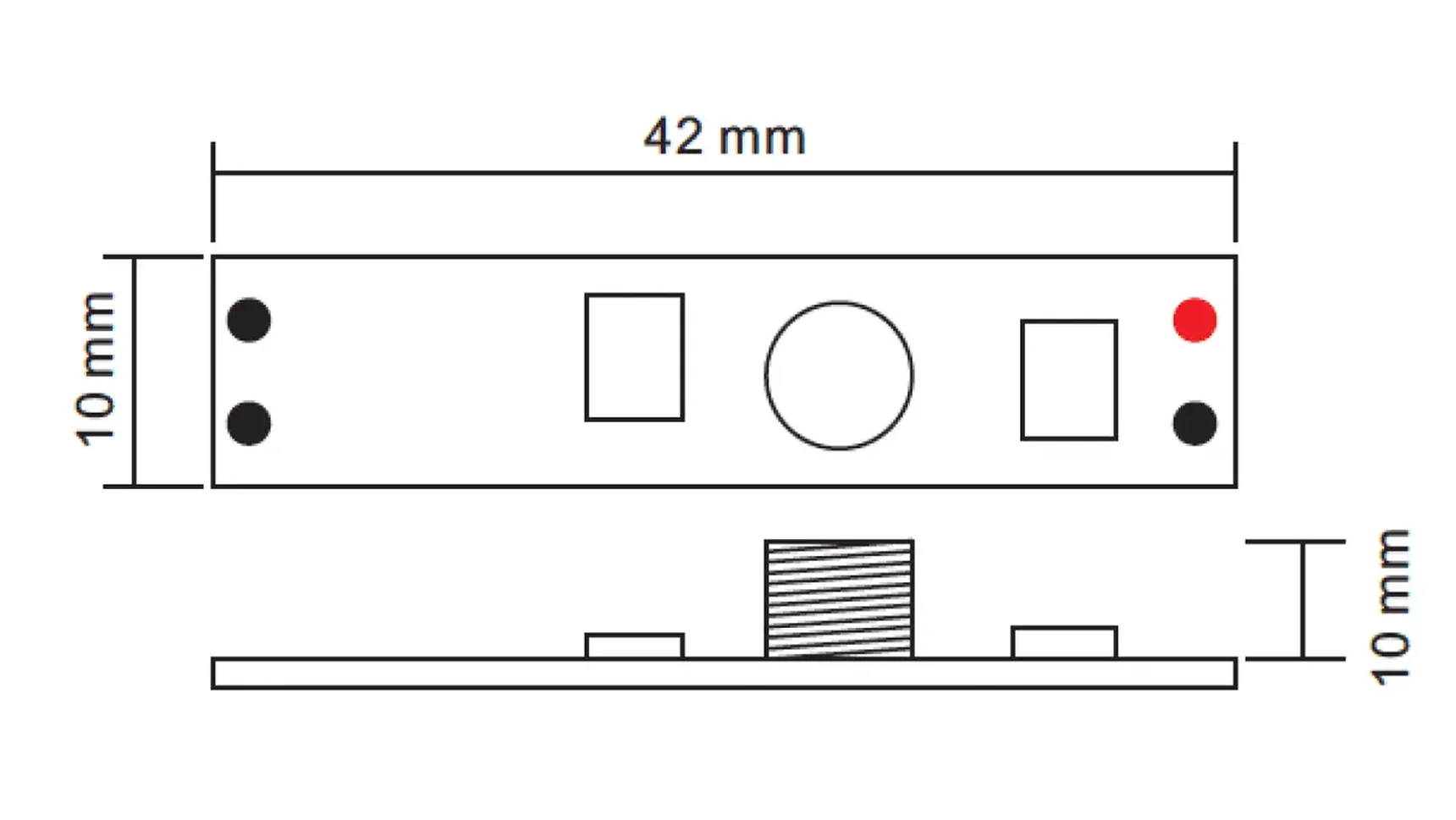 Мини диммер 1-3А, сенсор для профиля, SR-2901S