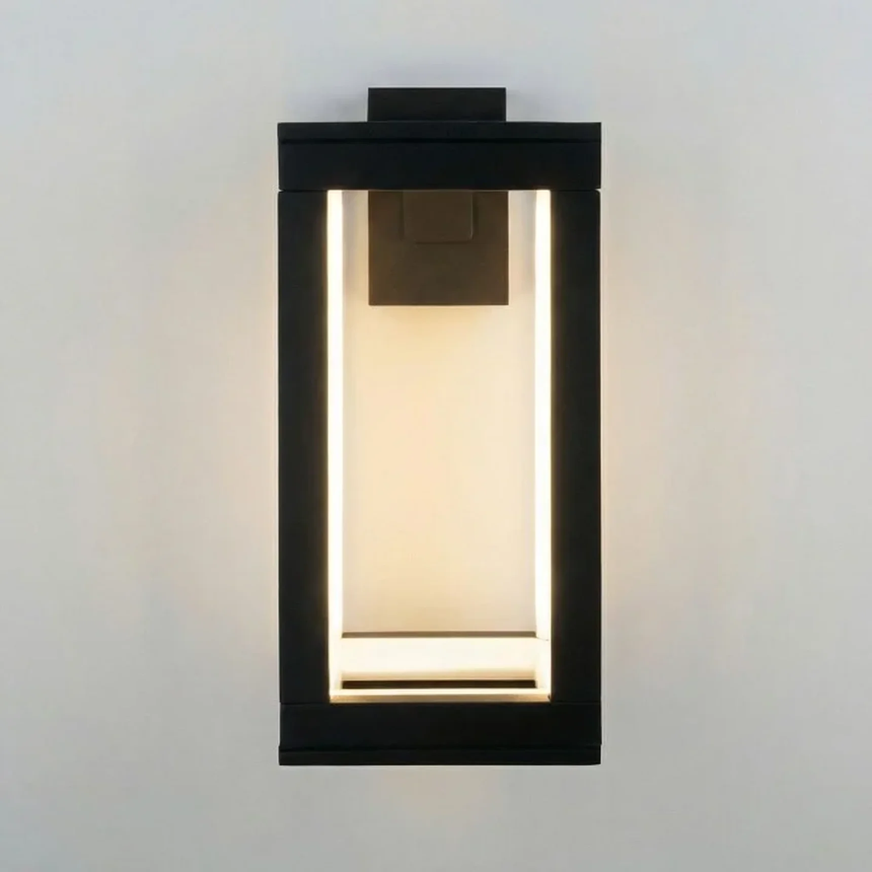 Уличный настенный светодиодный светильник Frame 3000K чёрный 1527 TECHNO LED черный