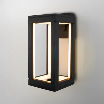 Уличный настенный светодиодный светильник Frame 3000K чёрный 1527 TECHNO LED черный