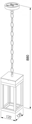 Уличный подвесной светильник Frame 3000K чёрный 1528 TECHNO LED черный
