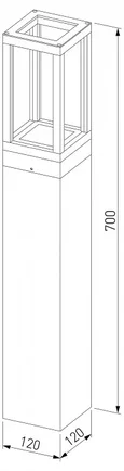 Ландшафтный светодиодный светильник Frame 3000K чёрный 1529 TECHNO LED черный