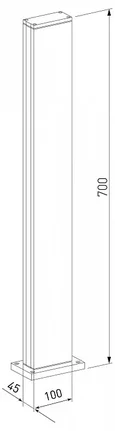 Ландшафтный светильник уличный Flat 3000K чёрный 1538 TECHNO LED черный
